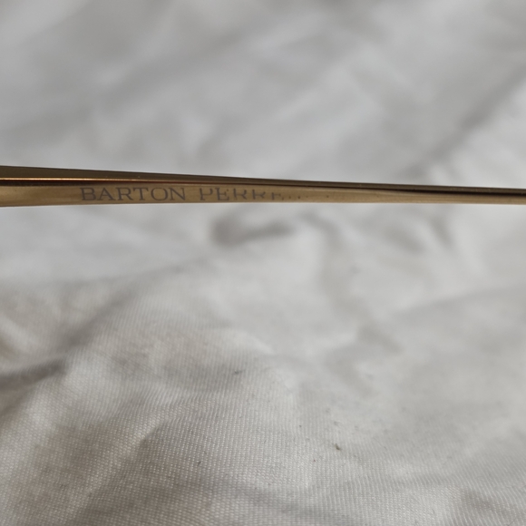 Barton Perreira Gold Tone Aviator Sunglasses with Brown Lenses - Picture 6 of 10